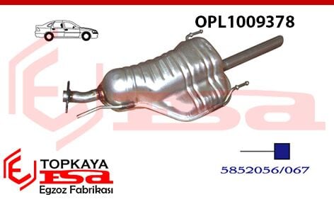 Opel Astra G 1.8 / 2.0 Arka Susturucu Baskılı 1998 > ...
