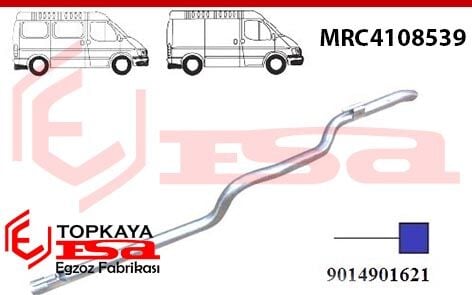 Mercedes Sprinter 901 / 902 / 903 Çıkış Borusu 2004 > 2006