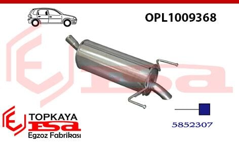 Opel Astra H Twinport 1.4 / 1.6 Hb 16 V Arka Susturucu 2004 > 2009