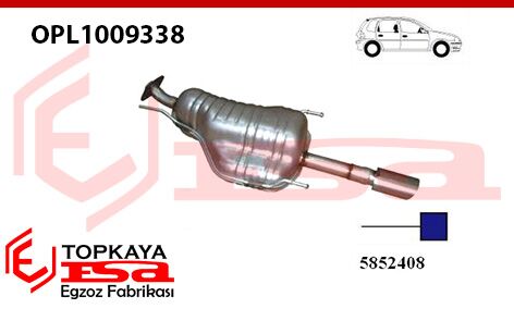 Opel Astra G 1.8İ / 2.0İ Arka Susturucu Borulu Baskılı 1998 > 2003