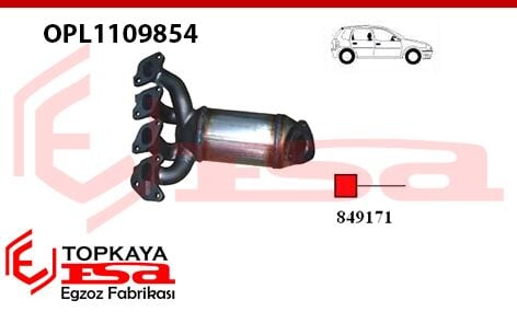 Opel Corsa C 1.2İ / 1.4İ 16V Katalitik Konverter Euro 4 2000 > 2006