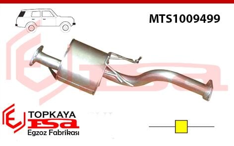 Mitsubishi Pajero 3.7 Td 16V Orta Susturucu Borulu 2007 > …