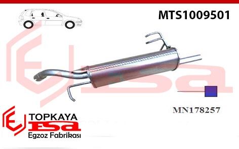 Mitsubishi Colt 1.1 / 1.3İ Arka Susturucu Borulu 2004 > …