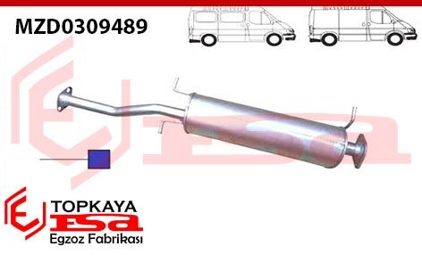 Mazda E2200 Minibüs / Van 2.5D Arka Susturucu Borulu 1997 > 1999