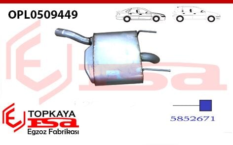Opel Vectra C / Opel İnsignia 1.9 Cdti Arka Susturucu Borulu Sedan / Hb 2005 > 2009