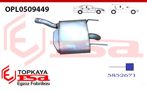 Opel Vectra C 1.9 Cdti Arka Susturucu Borulu Sedan / Hb 2005 > 2009