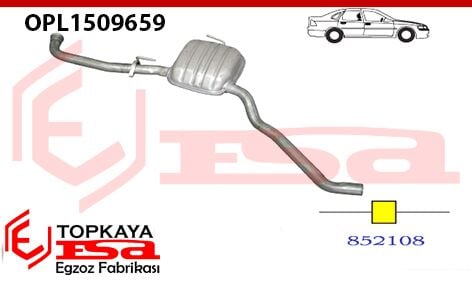 Opel Omega B Orta Susturucu Borulu 2.5 / 3.0İ V6 (Sağ) Baskılı 1994 > 2000
