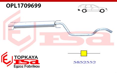 Opel Zafira Orta Susturucu Borulu 1.6 / 1.8 2005 > ...