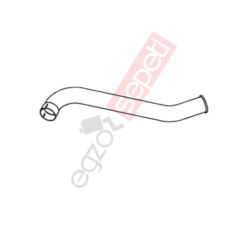 Daf F2800 Boru, Egzoz Çıkış, E0, 652766 Daf F2800 Ø101,6 Alusi,