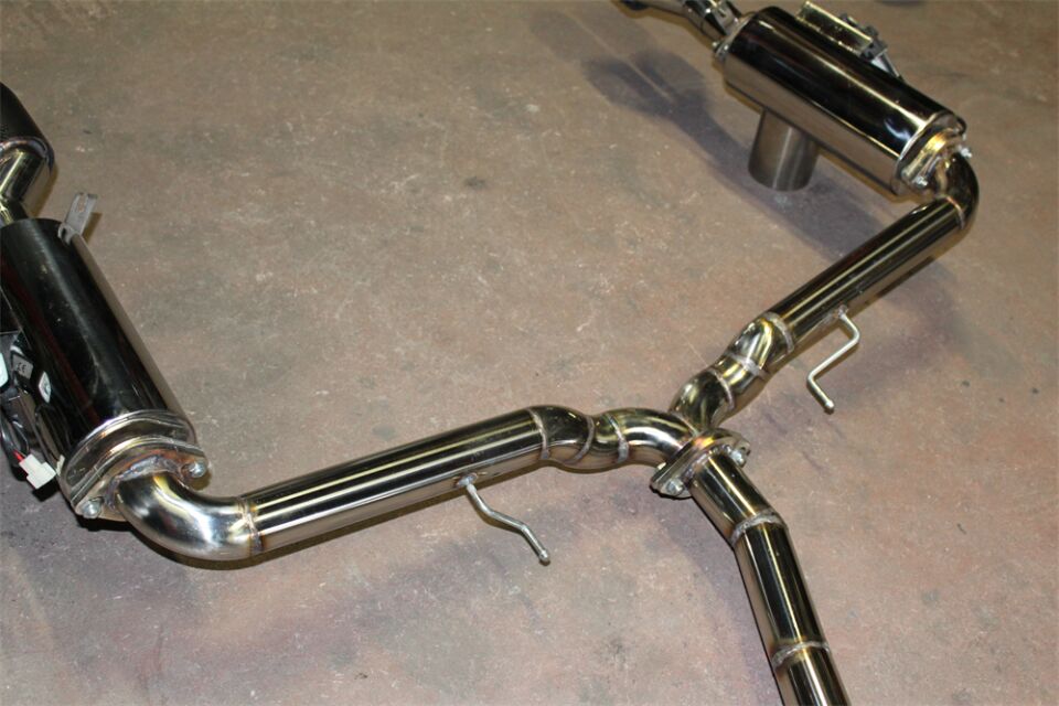 Honda Civic Fc5 / Fk7 Benzinli Krom Flanşlı Çift Varex 60 mm Krom Borular Ve İthal Karbon Akrapoviç Egzoz Uçları