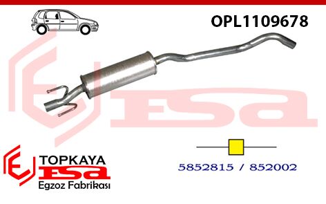 Opel Corsa B Yuvarlak Orta Susturucu Borulu 1.2 / 1.4İ / 1.5 / 1.7 D 1993 > 2000