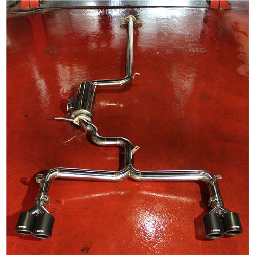 Dacia Benzinli Krom Flanşlı Varex 60 mm Krom Borular Ve İthal Karbon Akrapoviç Egzoz Uçları