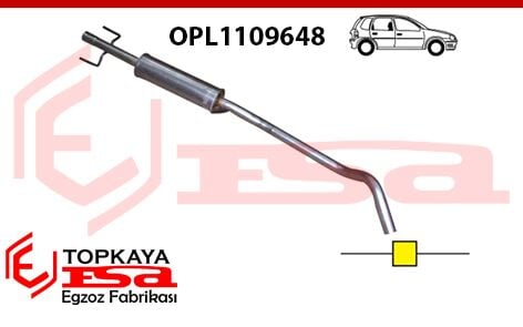 Opel Corsa C 1.4İ 16V Orta Susturucu Borulu 2005 > …