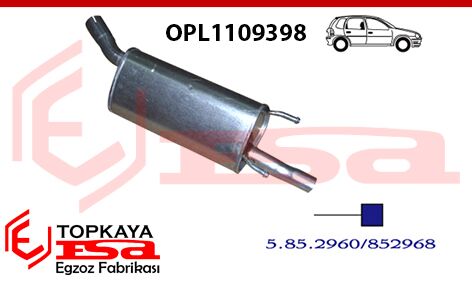 Opel Corsa B Arka Susturucu 1.0 / 1.2 / 1.4İ / 1.7D 1993 > 1998