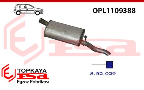 Opel Corsa A Arka Susturucu 1.2 / 1.3 / 1.4İ 1983 > 1990