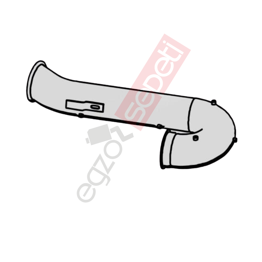 Daf XF95 Boru, Egzoz Çıkış, E2, 1315863 Daf XF95 Ø127 Alusi,