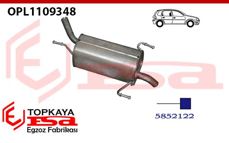 Opel Corsa C 1.2İ 16V Arka Susturucu 2000 > 2006