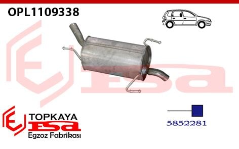 Opel Corsa C Twinport 1.4 Arka Susturucu 2003 > 2006