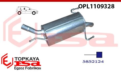 Opel Corsa C 1.3 / 1.7 DTi Arka Susturucu 2000 > 2003