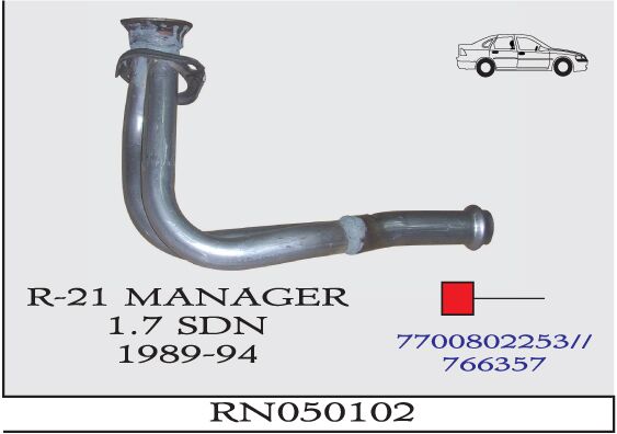 Renault R21 Manager Ön Boru 1989 > 1994