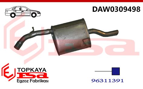 Daewoo Nubira 1.6İ-16V Sdn. Arka Susturucu Borulu 1997 > 1999