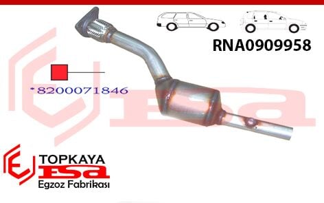 Renault Laguna 2 1.6 / 1.8İ 16V Katalitik Konverter Euro 3 Metal 2001 > 2006