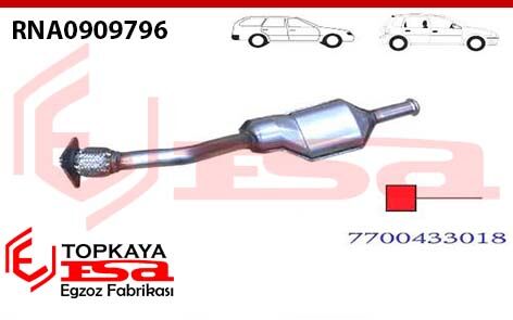 Renault Laguna 1 1.8 / 2.0 16V Spiralli Katalitik Konverter Euro 4 1998 > 2001