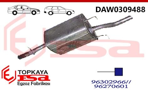 Daewoo Nubira Arka Susturucu Borulu 16İ 16V Sdn/Sw 1999-01