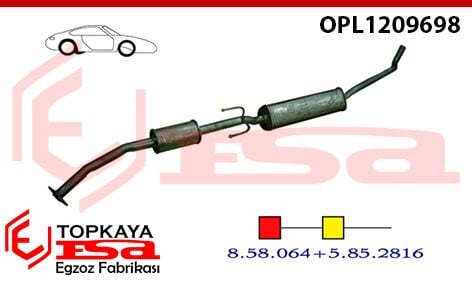 Opel Tigra Orta Susturucu Borulu 1.4 / 1.6İ 16V 1994 > 1997