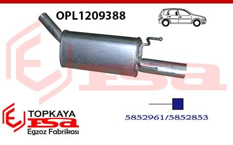 Opel Corsa Gsı Arka Susturucu 1.4 / 1.6İ 16V 1994 > 1997