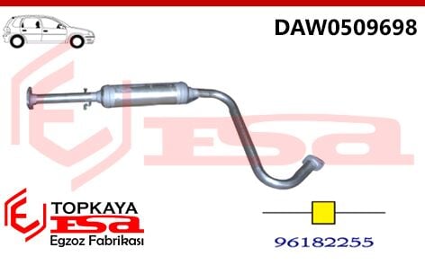 Daewoo Lanos Orta Susturucu Borulu 1.3 / 1.5 / 1.6İ 16V Hb 1997 > 2003