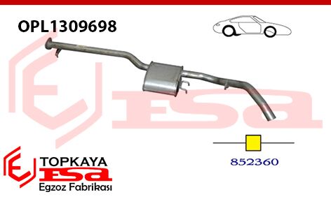 Opel Calibra Orta Susturucu Borulu 2.0İ 16V 1990 > 1997