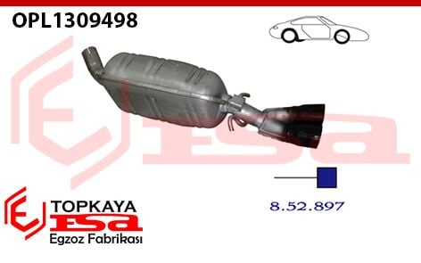 Opel Calibra Arka Susturucu Borulu Tek Çıkışlı 2.0İ 16V 1990 > 1997