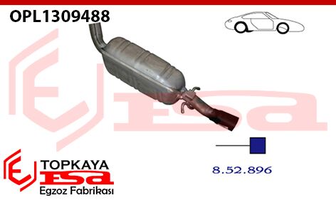 Opel Calibra Arka Susturucu Borulu Teklı 2.0İ 1992 > 1997