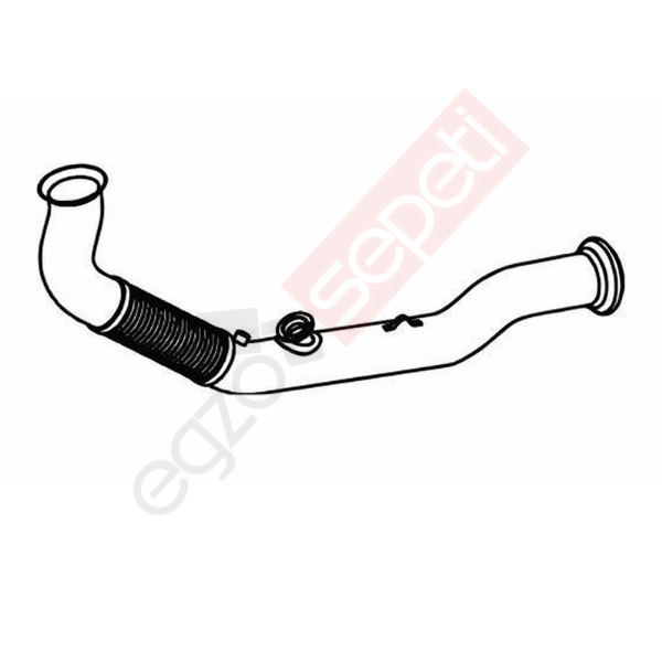 Volvo FL Boru, Egzoz Ön, E4, 20811553 Ø88,9 Alusi, Spiral (P),
