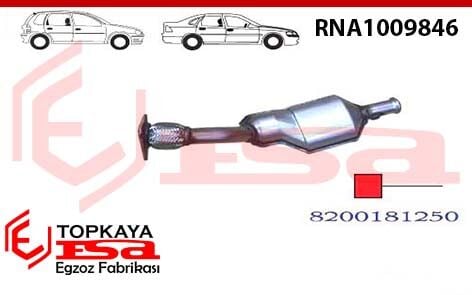 Renault Clio 2 1.4 16V K4J Katalitik Konvekter Euro 4 Spiralli Müsürlü 1998 > 2005