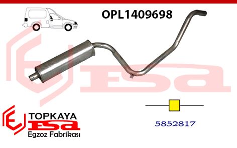 Opel Combo Orta Susturucu Borulu 1.4İ / 1.7D 1993 > 2001