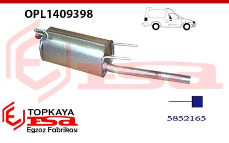 Opel Combo 1.7 Dı / DTi 1.3 Ctdi Arka Susturucu 2001 > 2006