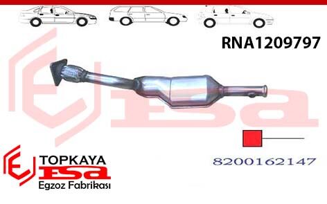Renault Megane 1 1.4İ / 1.6İ Katalitik Konverter Spiralli Euro 3 Müşürlü 1999 > 2002