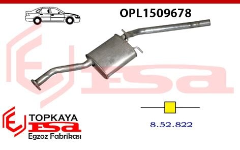 Opel Omega A Orta Susturucu Borulu 1.8 / 2.0 Sedan 1986 > 1994