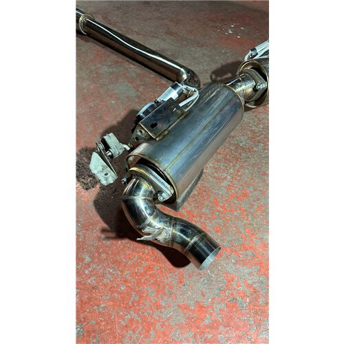 Mazda Rx8 1.3 Arka Sag Ve Sol Krom Flanşlı Aktif Çift Varex, 76 mm Spor Susturucu Özel 80 CM, 76 mm Krom Borular