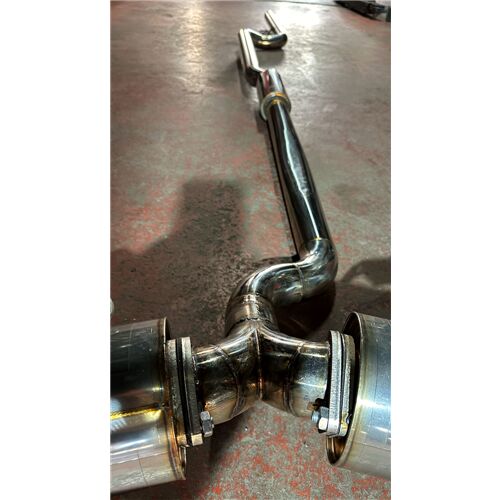 Mazda Rx8 1.3 Arka Sag Ve Sol Krom Flanşlı Aktif Çift Varex, 76 mm Spor Susturucu Özel 80 CM, 76 mm Krom Borular