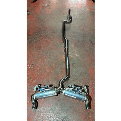 Mazda Rx8 1.3 Arka Sag Ve Sol Krom Flanşlı Aktif Çift Varex, 76 mm Spor Susturucu Özel 80 CM, 76 mm Krom Borular