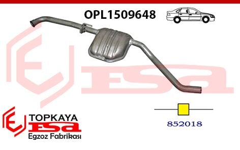 Opel Omega B 2.5 / 3.0 Orta Susturucu Borulu (Sol) Baskılı 1994 > 2000