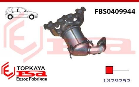 Ford Fiesta 1.25İ / 1.4İ Katalitik Konvertör Euro 4 2001 > 2008