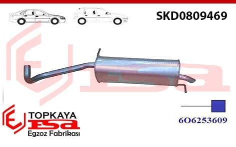 Skoda Fabia 1.0İ Sedan / Hb Arka Susturucu Borulu 1999 > 2002