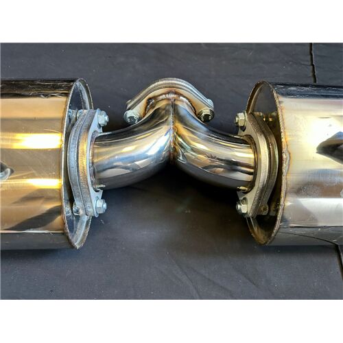 Bmw G60 Arka Sag Ve Sol Krom Flanşlı Aktif Çift Yassı Varex Ve 70 mm. Krom Borular