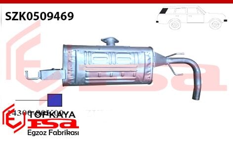Suzuki Grand Vitara 1.9D Arka Susturucu Borulu 4X4 2006 > 2008
