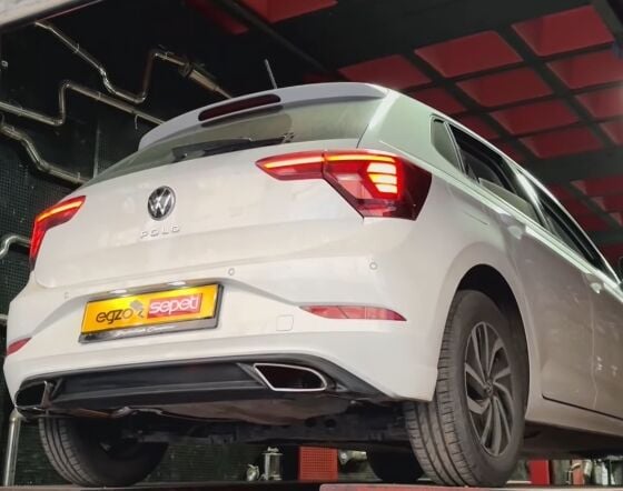 VW Polo 1.0 Tsi Kumandalı Performans Egzoz Sepeti Kiti 60 mm Krom Flanşlı Varex, 60 mm Krom Borular Ve Özel Egzoz Uçları