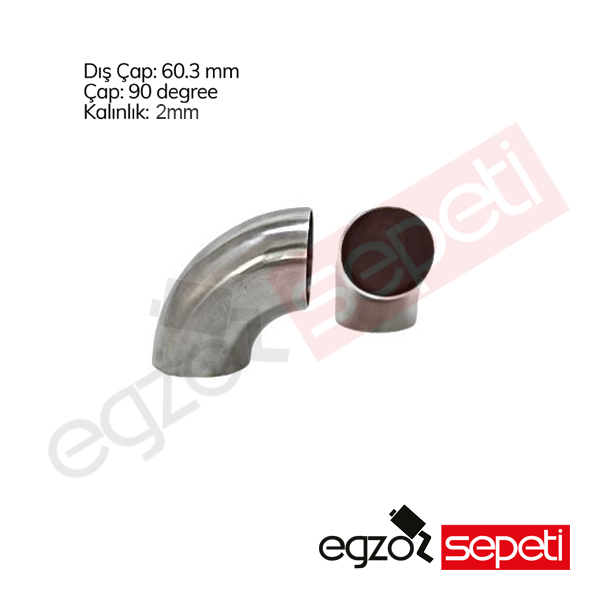 60 MM Krom Egzoz Dirseği